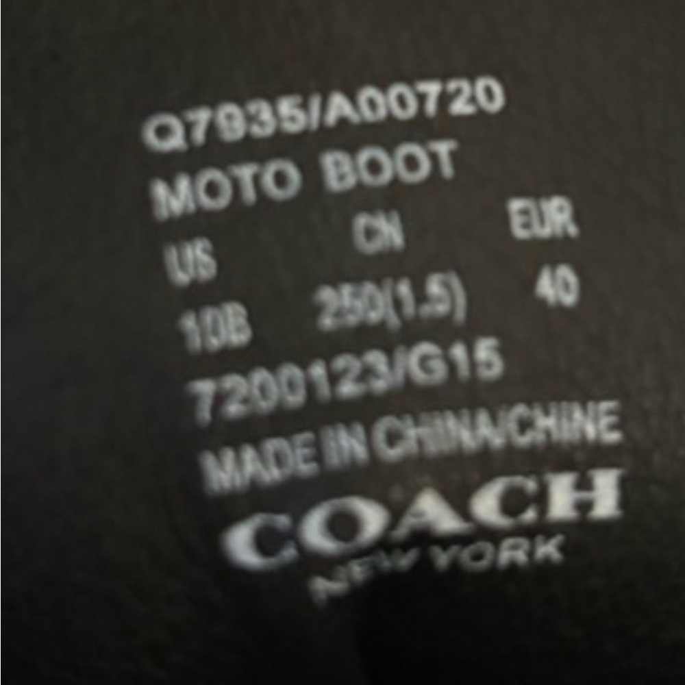 Coach Black Multi-Strap Combat Boots - Picture 4 of 4